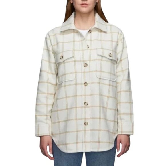 NEW Tilley Plaid Shacket | Beige - Picture 1 of 5